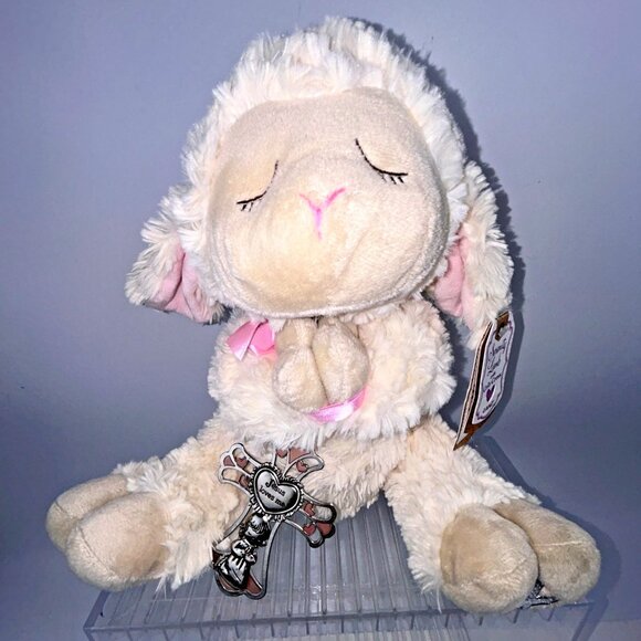 GANZ Serenity Lamb with Crib Cross Tag God Bless This Child - Picture 1 of 16